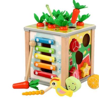 Imagem de Brinquedo Treasure Box 6 em 1 multifuncional para crianças em madeira 
