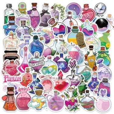 Imagem de Adesivos Cartoon Magic Potion, 50 peças, decalques de vinil à prova d'