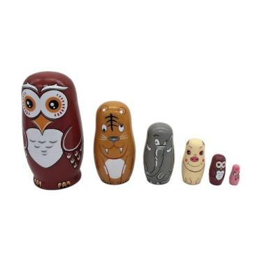 Imagem de Boneca de madeira, quebra-cabeça, brinquedo, presente artesanal, Matry