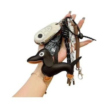Imagem de Pingente De Cachorro Salsicha Feminino Para Bolsa, Chaveiro, Decoração