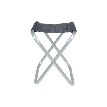 Imagem de Banqueta Dobrável Alumínio Preta Bel 90kg Conforto
