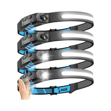 Imagem de Lanterna De Cabeça Recarregável À Prova d'Água Com Indução COB LED Par