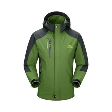 Imagem de Jaqueta Impermeável Masculina Para Caminhadas Preta TRVLWEGO Camping E