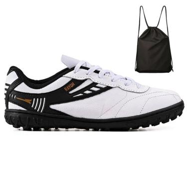 Imagem de Kit Chuteira Society Couro Campo Grama Sintetica + Mochila Adulto-Unissex