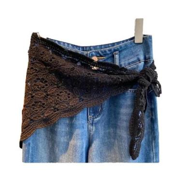 Imagem de Moda renda guarnição peido cortina oco fino ajuste mini saia bonita y2