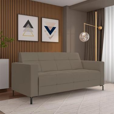 Imagem de Sofá Living Decorativo Houston 2 Lugares 200cm Pés em Metal Veludo Castor G33 - Gran Belo