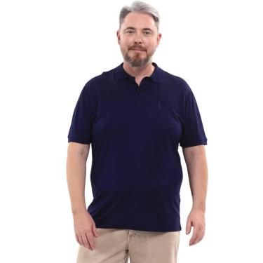 Imagem de Camisa Polo Plus Masculina Piquet Algodão Casual