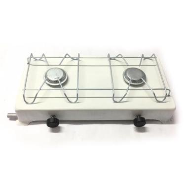 Imagem de Fogão Baixa Pressão Camping 2 bocas Branco Jolly, Branco