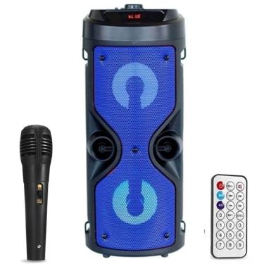 Imagem de Caixa de Som Alto Falante Bluetooth USB Pendrive Controle Remoto Microfone Bateria reca...