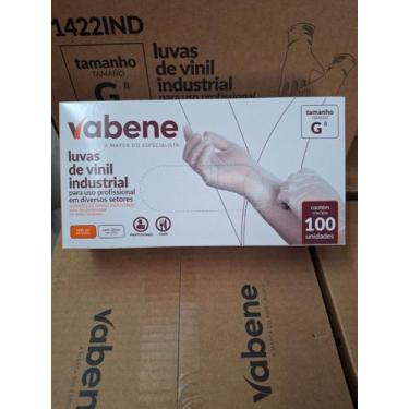 Imagem de Luva para procedimento em vinil sem po tam g com 100und  vabene