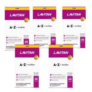 Imagem de Kit 6 Polivitamínico Lavitan A-Z Mulher com 60 Comprimidos - CIMED