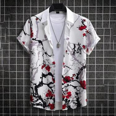 Imagem de Camisas Havaianas Masculinas E Infantis De Verão Com Estampa 3D De Gra