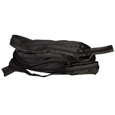 Imagem de Zíper Grosso 10 Metros Com 15 Cursores - N.10 Preto - Brazucapas