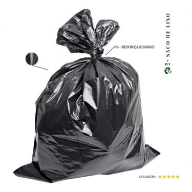 Imagem de Saco de Lixo Reforçadissimo P8 100L Plástico para Cozinha Pacote com 50 Unidades Higipack