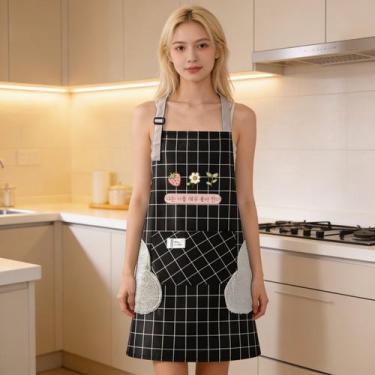 Imagem de Avental Cozinha Feminino Com Bolso Ajuste Alça Impermeável - - Losan, 