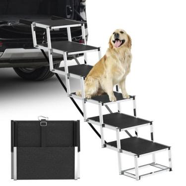 Imagem de Rampa para Cães DeerGym 6 Degraus Dobrável 109 cm Antiderrapante