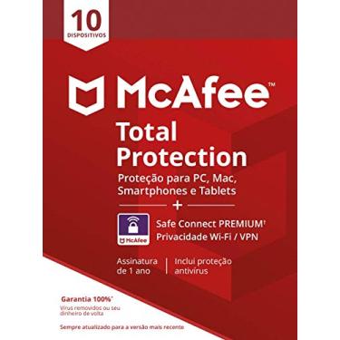 Imagem de McAfee Total Protection 10 + VPN - Antivírus - Programa premiado de proteção contra ameaças digitais multi dispositivo - 10dispositivos - Cartão