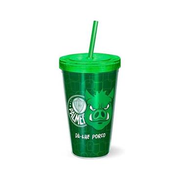 Imagem de Copo com Canudo Palmeiras Da-lhe Porco 450ml Oficial