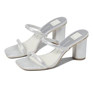 Imagem de Dolce Vita Sandália feminina de salto Noles, Camurça Stella metálica prata estrelada, 7.5