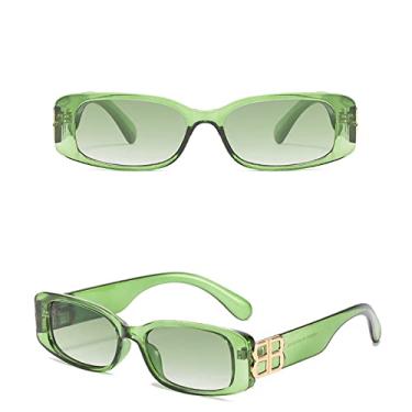 Imagem de Óculos retangulares olho de gato de luxo designer masculino feminino óculos de sol vintage decorativos para condução de carro, C4, China