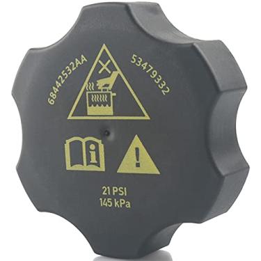 Imagem de Tampa de recuperação de refrigeração do radiador, substitui 68442532AA compatível com Chrysler Dodge Jeep Ram EcoDiesel - 2014-2021 Cherokee Ram 1500, Pacifica Compass, 2017-2021 Durango Grand Cherokee, mais