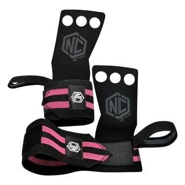 Imagem de Grip Panther Claw C/ Munhequeira - Preto e Rosa M