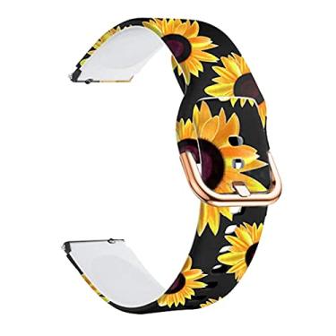 Imagem de WIKUNA Pulseira de relógio inteligente de 18 mm para Garmin Venu 2S/Vivoactive 3S 4S pulseira de silicone acessórios de substituição para pulseira S ativa (cor: XRK, tamanho: 18mm universal)