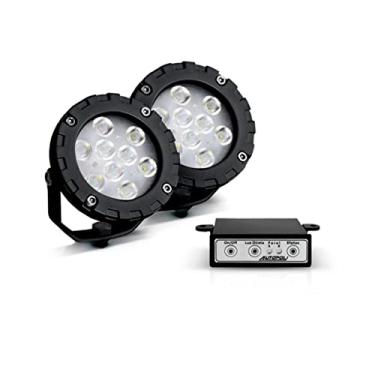 Imagem de Farol de Milha LED - Branco - Redondo Preto 12V (AL214)
