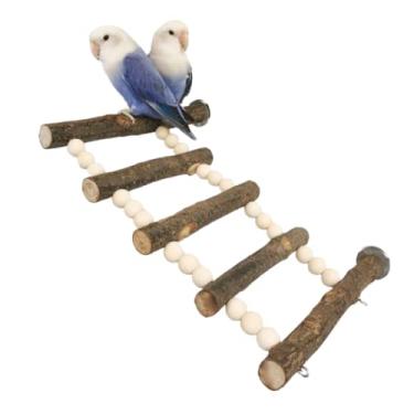Imagem de Escada de madeira para papagaio, gaiola para animais de estimação, escadas de pássaros, escalando, plataforma de madeira, poleiro para pássaros, playground, brinquedos para periquitos, calopsitas conures periquitos, periquitos, periquitos, periquitos, periquitos, periquitos (pequeno)