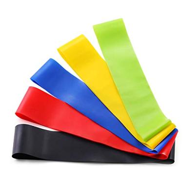 Imagem de Cucudy 5 pçs/set 5-30LB Bandas de Resistência Conjunto Corda de Tração TPE Faixas Elásticas para Equipamentos de Ginástica de Fitness Exercício Yoga Workout Booty Band