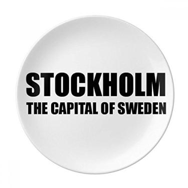 Imagem de Prato decorativo de porcelana Salver de Estocolmo A Capital da Suécia