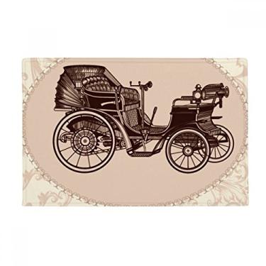 Imagem de DIYthinker Tapete de carro clássico com ilustração de flores e tapete antiderrapante para porta de banheiro