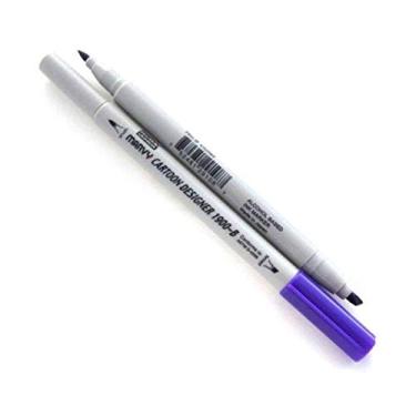 Imagem de Caneta Marcador Artístico Marvy Uchida Cartoon Designer Ponta Dupla no. 08 Violet 1900-B