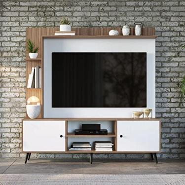 Imagem de Home para Tv até 50 Polegadas 2 Portas 6 Prateleiras Quiditá Branco/montana
