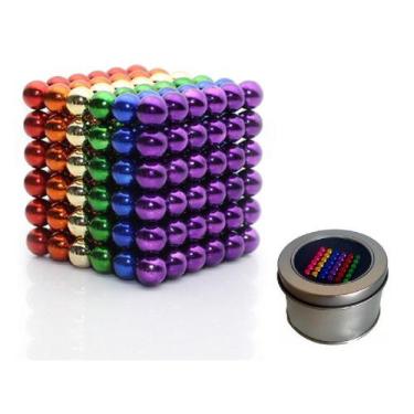 Imagem de Neocube Cubo Magnético 216 Esferas Imã Neodímio 6 Cores 5mm - Occy