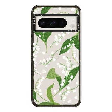 Imagem de CASETiFY Capa Impact para Google Pixel 8 Pro - Lírio do Vale - Preto Transparente