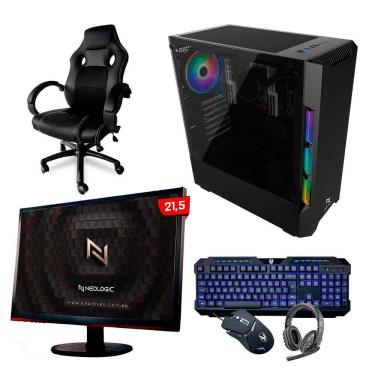 Imagem de Pc Gamer Completo Neologic Nli83471 Amd Ryzen 5 5600G 16Gb (Radeon Vega 7 Integrado) Ssd 240Gb M.2 500W 80 Plus + Cadeira