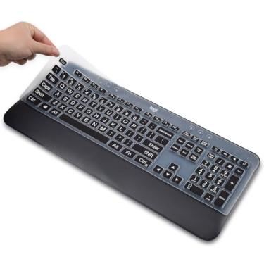 Imagem de Capa protetora para teclado Logitech MK540 MK545 MK545 para Logitech MK545 MK540 sem fio, acessórios Logitech MK545 MK540, impressão preta grande