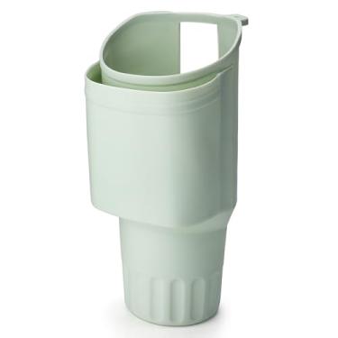 Imagem de MOSYONE Capa para garrafa de água para acessórios Stanley Cup, bota de silicone para Stanley Quencher de 1,134 g, capa protetora antiarranhões com bolso, mantém telefone, chaves e carteira à mão