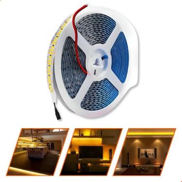 Imagem de Fita De Led 5m 240led/m Ip20 12v Âmbar 2500k Para Sanca