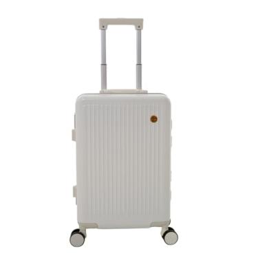 Imagem de Mala de Viagem Indonésia, 2 Camadas de Policarbonato, Moldura de Alumínio, 2 Travas TSA, Rodas Deslizantes, Alças com Molas (Branco, Único)