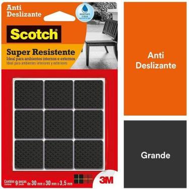Imagem de Protetor ANTI Deslizante Quadrado G 30MM X 30MM X 3,5MM com 9 SCOTCH 3