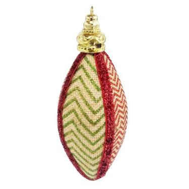 Imagem de Enfeite de Natal Vermelho/Dourado p/ Arvore Natal 13cm - Zona Livre