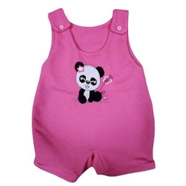Imagem de Jardineira Curta Bebê Plush Com Bordado Fofinho Maternidade - Koala Ba