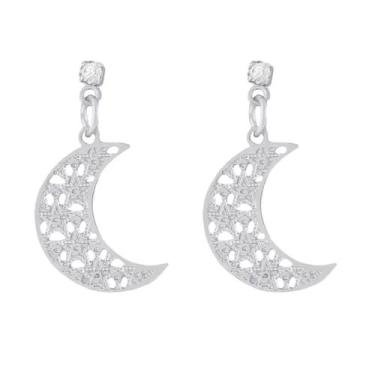 Imagem de Brinco Lua 17mm - Sunshine Cristais, Prateado