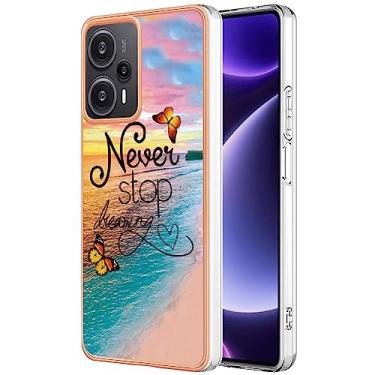 Imagem de Monwutong Capa de telefone de ajuste fino para Xiaomi Poco F5 5G, capa fina para Redmi Note 12 Turbo, capa moderna com padrão de mármore IMD brilhante para meninas para Redmi Note 12 Turbo/Poco F5,