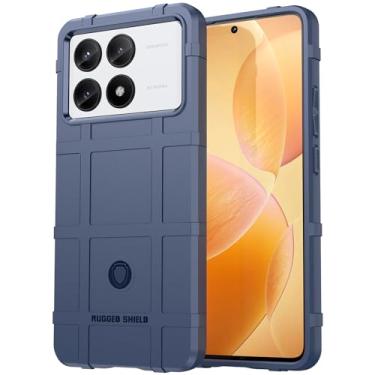 Imagem de Monwutong Capa de telefone de ajuste fino para Redmi K70E, capa resistente ao ar livre durável, proteção antidorp de grau militar e capa de proteção de lente de câmera para Redmi K70E, HD azul
