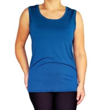 Imagem de Camiseta Feminina Regata Básica Lisa Suplex Light Pp ao Plus Size - SE