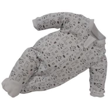 Imagem de Macacão Longo Suedine Luxo Bebê Menino Menina Zafielo Rf 405, Branco, 