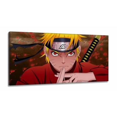 Imagem de Quadro decorativo Para Quarto Naruto Shippuden em Tecido Canvas 130x60